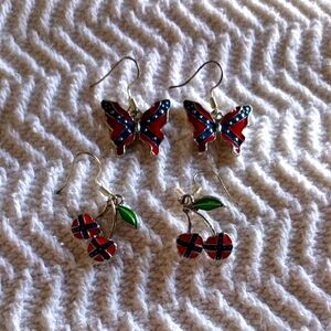 Butterfly and Cherry Earrings Set
